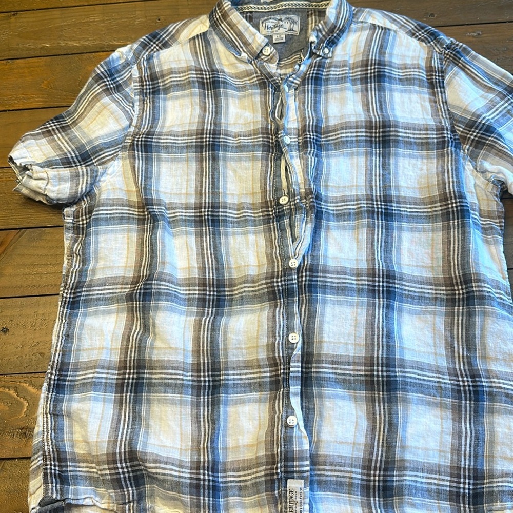 Men’s Report Collection Heritage Linen Button Down Shirt